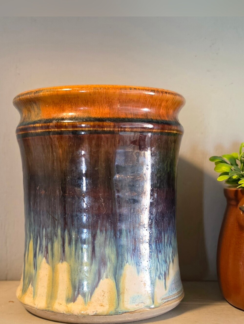Handcrafted Ceramic Art Vase/Utensil Holder